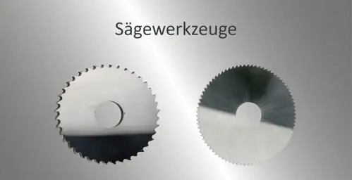 Sägeblätter, Kreissägeblätter und Aufnahmen Sägeblätter, Kreissägeblätter und Aufnahmen